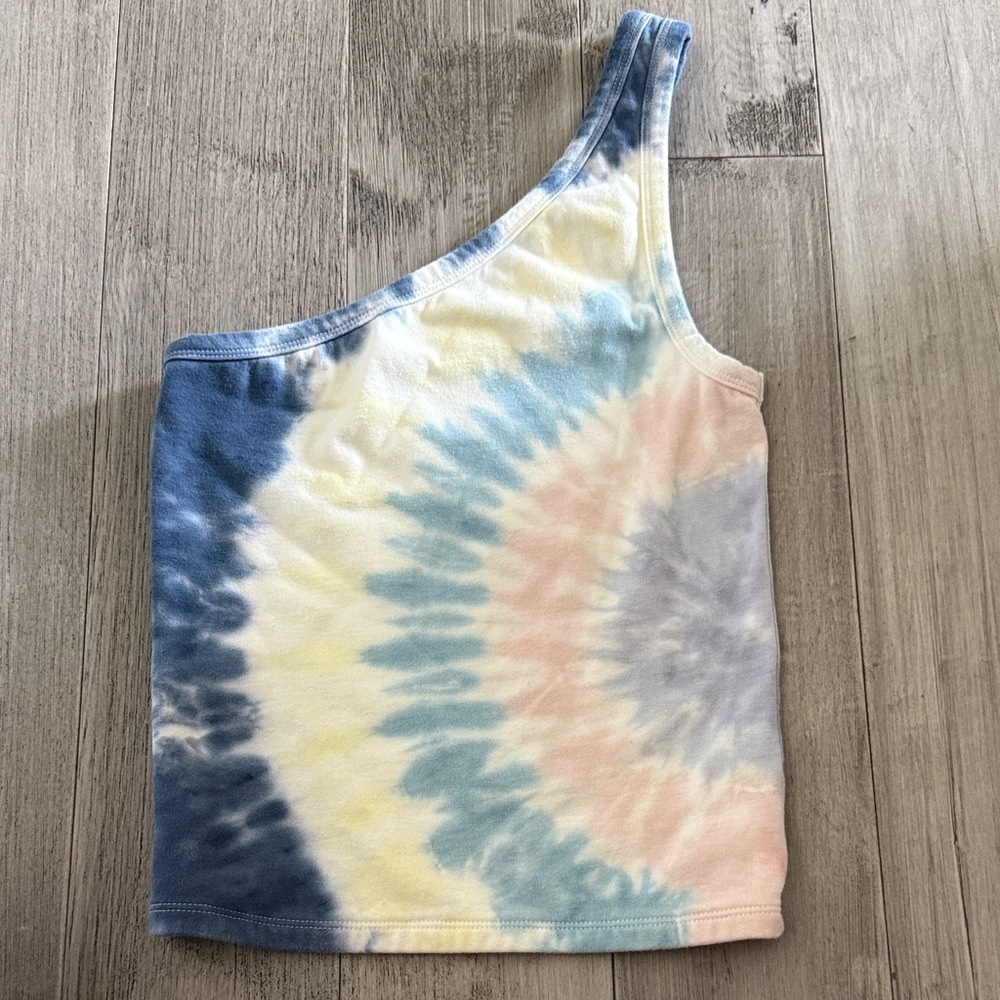 American Eagle Outfitters Tie-Dye One-Shoulder Tank Top